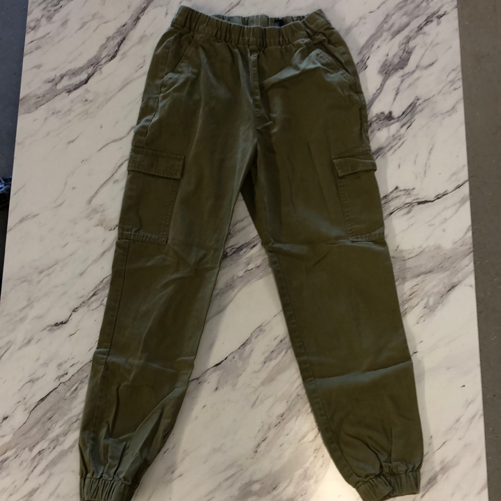 Kids Green Cargo Pants